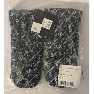 Moose Knuckles Sidney Mittens - Black & White Monogram Print - Size: L/XL - NWT